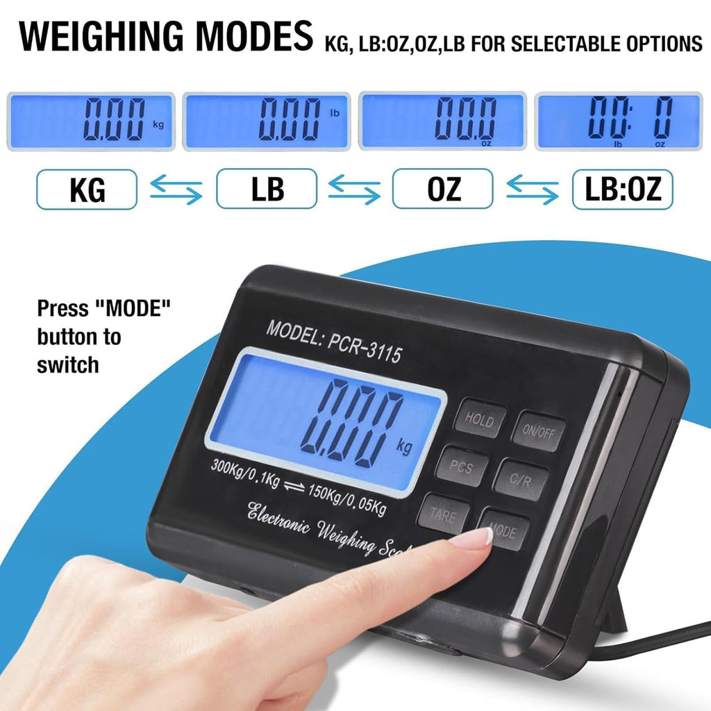Heavy Duty Shipping Scale 660lbs Stainless Platform F1232