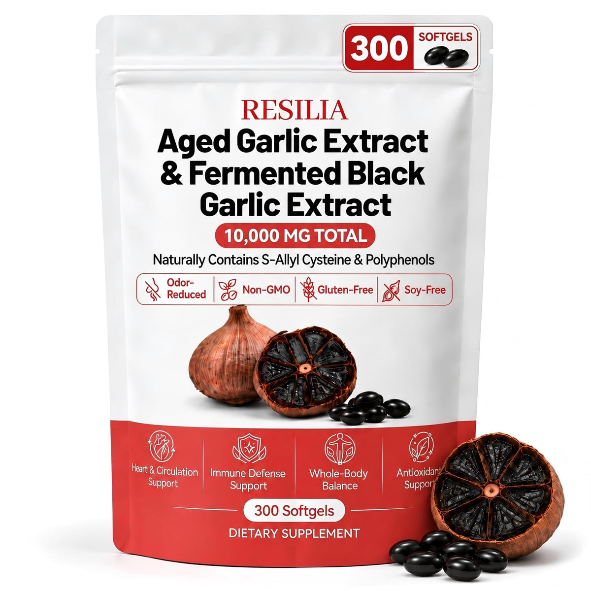 Aged Garlic Extract & Fermented Black Garlic Extract Softgels L5132
