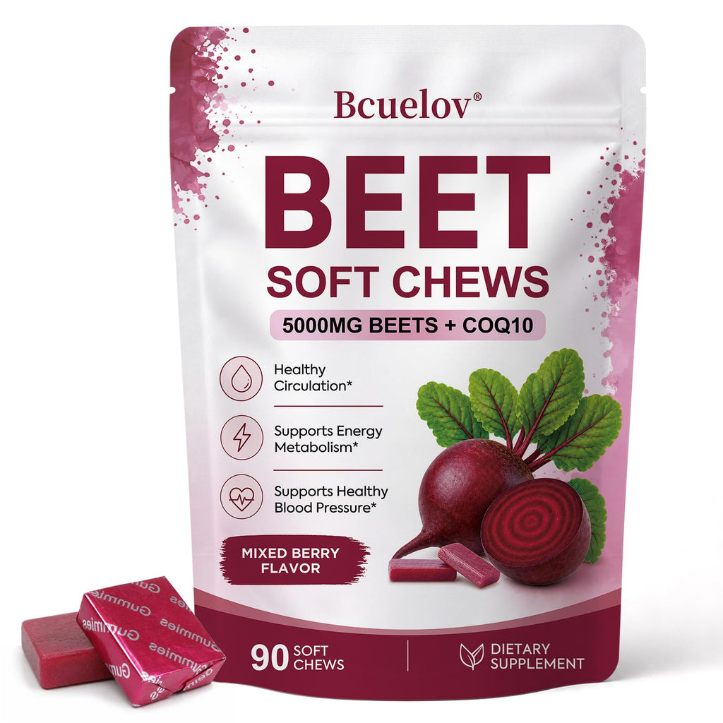 Beet Root Chews with CoQ10, Mixed Berry, 90 Ct X5022