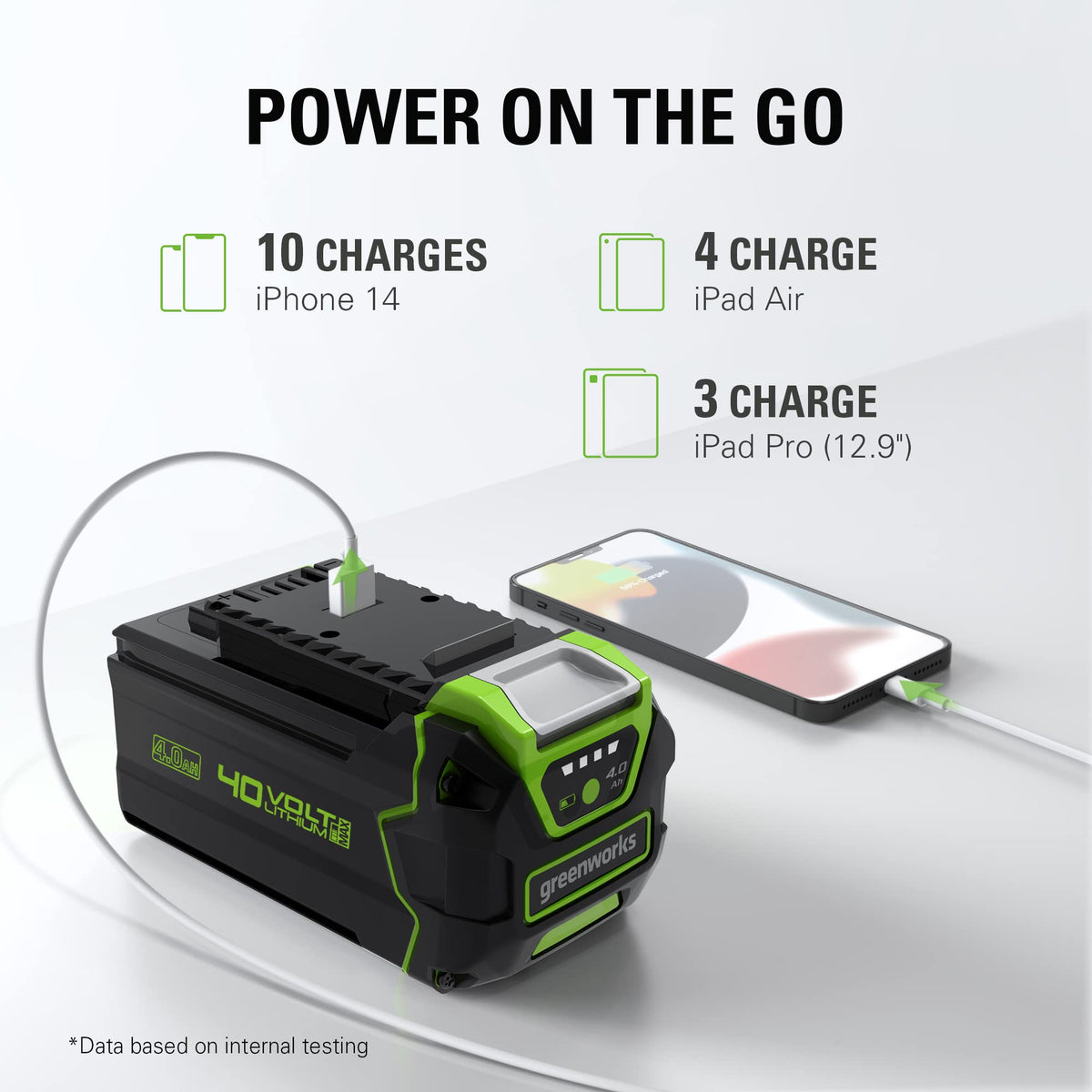 40V 4.0Ah USB Lithium-Ion Battery D187