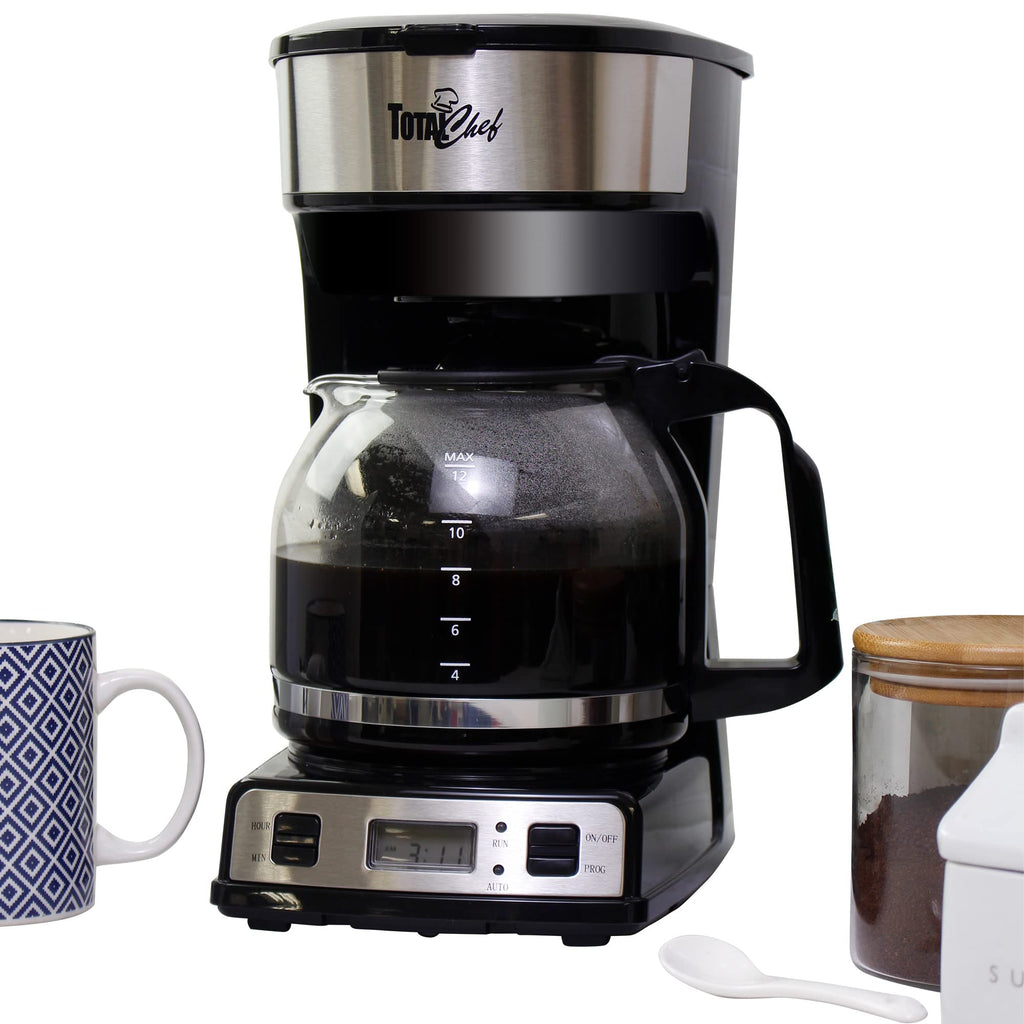 12-Cup Programmable Drip Coffee Maker with Glass Pot T4703