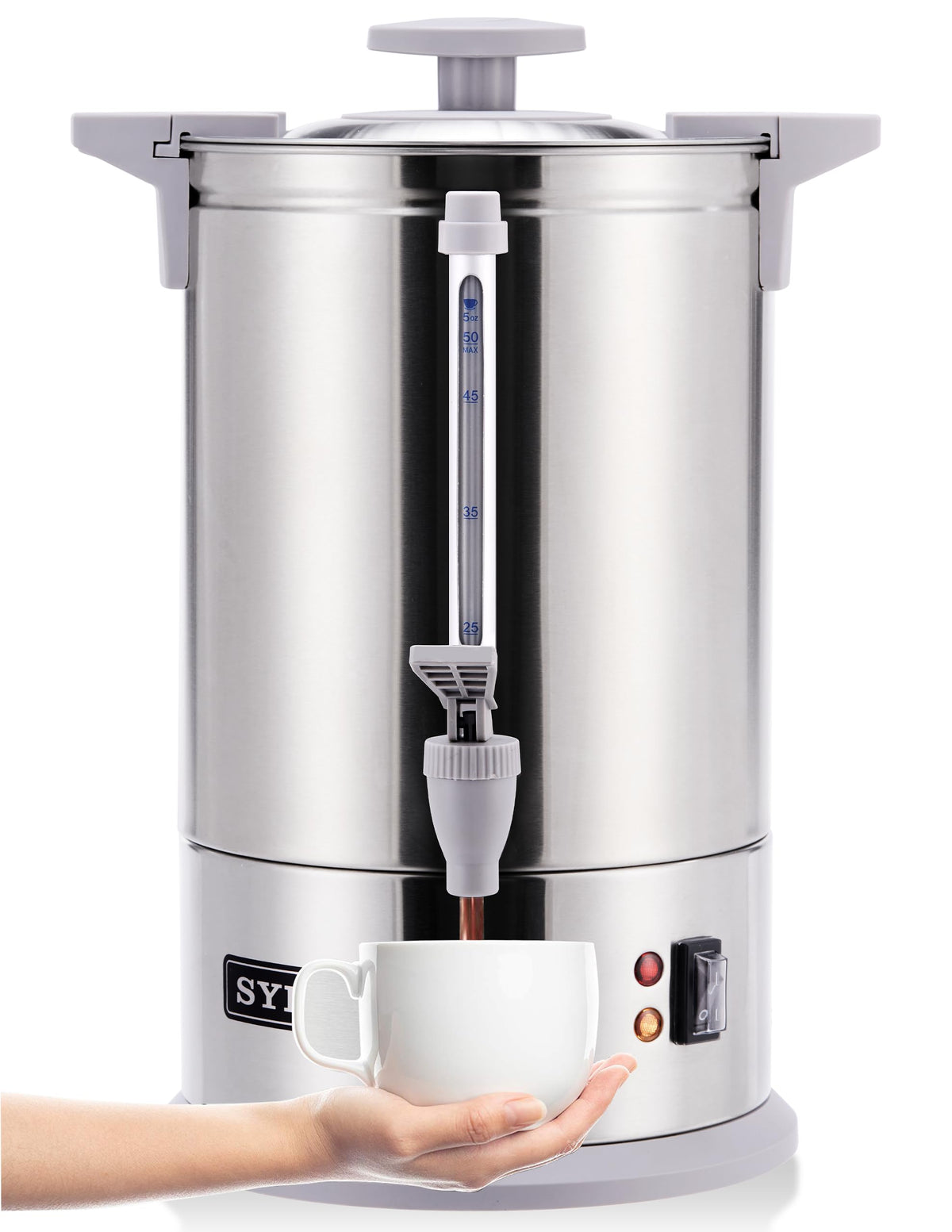 Stainless Steel Percolate Coffee Maker Hot Water Urn 50-Cup 8 L R968232