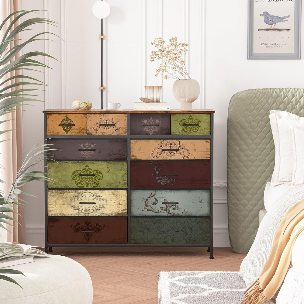 12 Drawer Fabric Dresser N43873