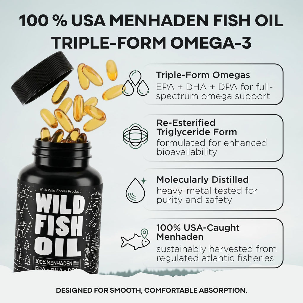 Fish Oil Omega 3 Supplements 120 Capsules R58892