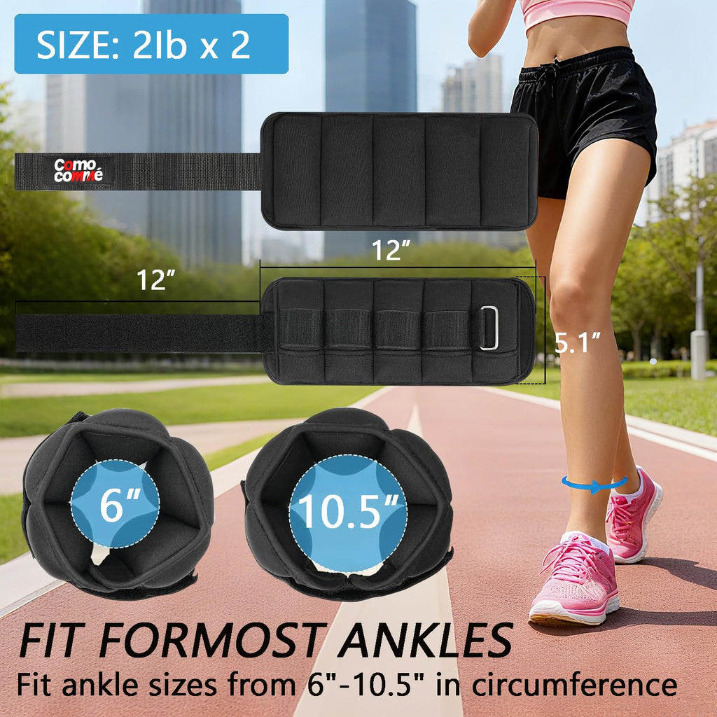 Adjustable Ankle Weights 2 3 5 lb 1 Pair X331