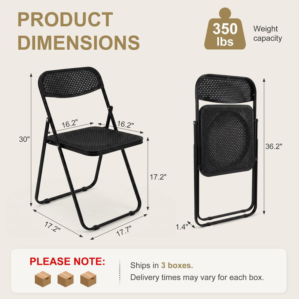 Black Plastic Folding Chairs 10 Pack N1437