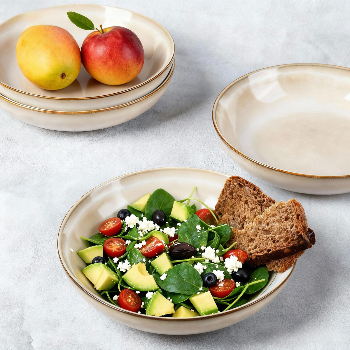 Ceramic Pasta Bowls Set of 4 N48756