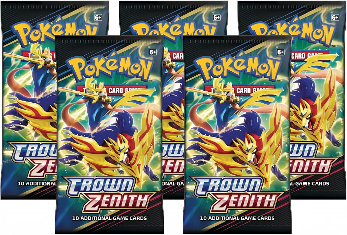 Pokemon Sword & Shield Crown Zenith 5 Booster Packs Y713193