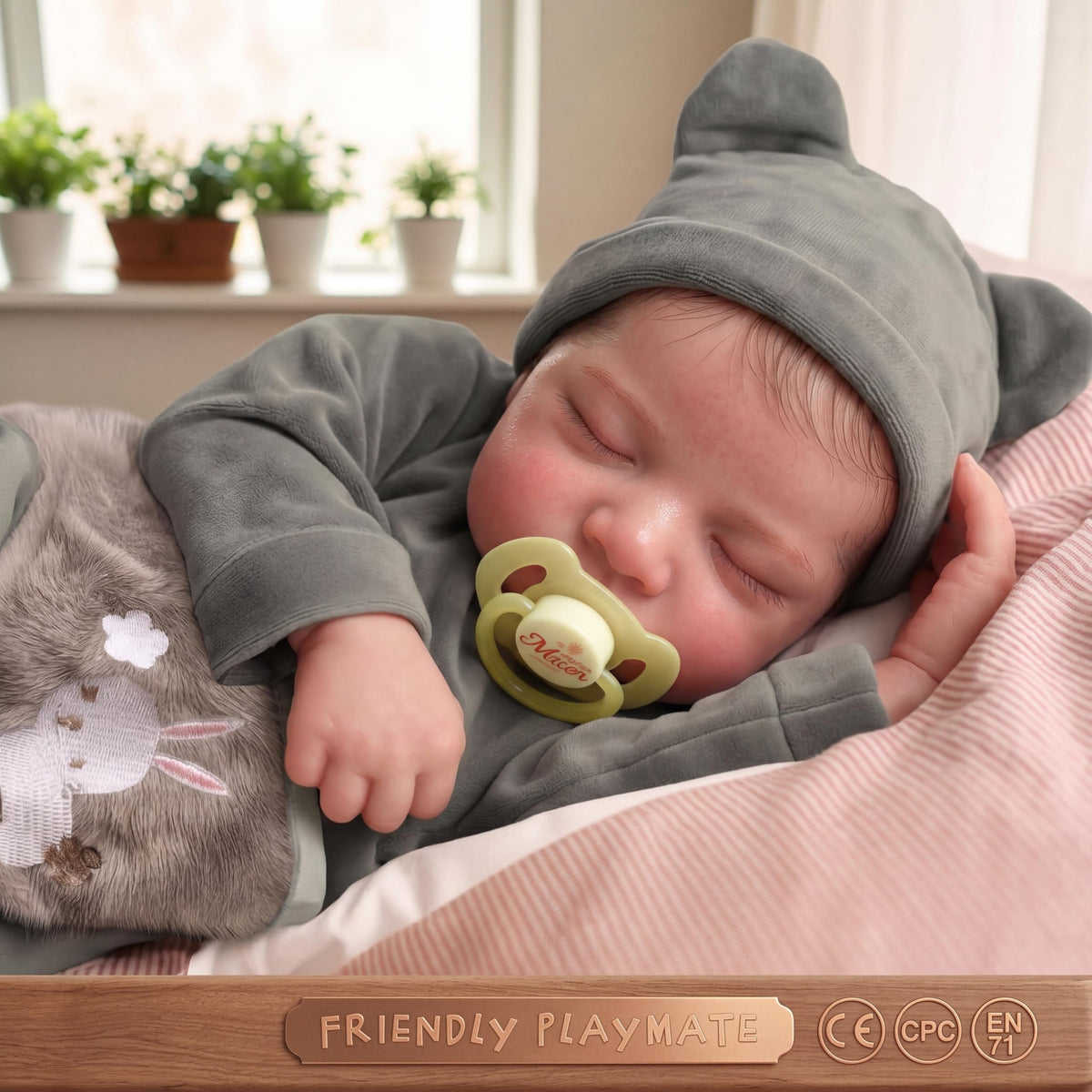 20 Inch Realistic Newborn Baby Doll with Poseable Body M4691