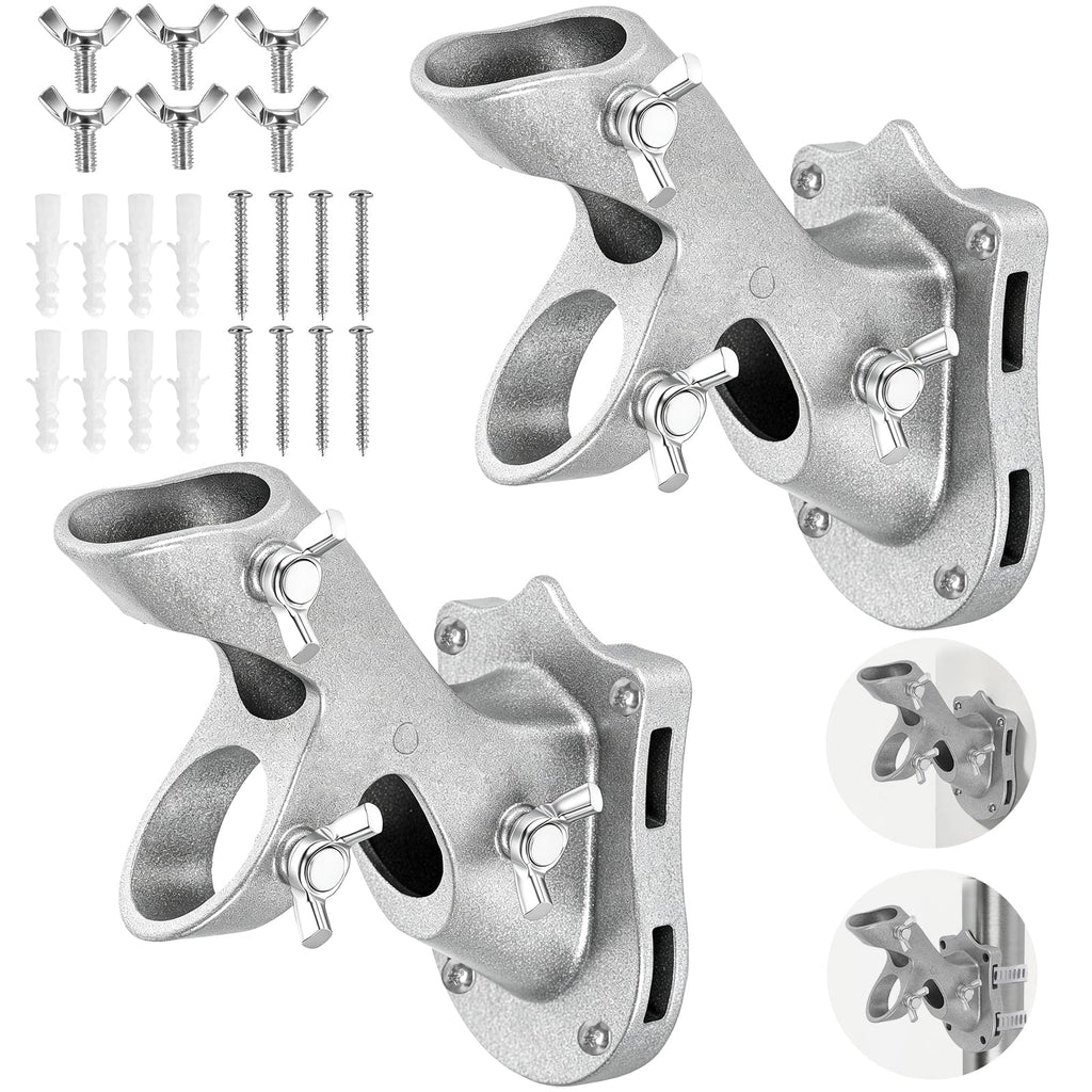 Heavy Duty Aluminum Rustproof Flag Pole Holder Wall Mount 2Pack D4739