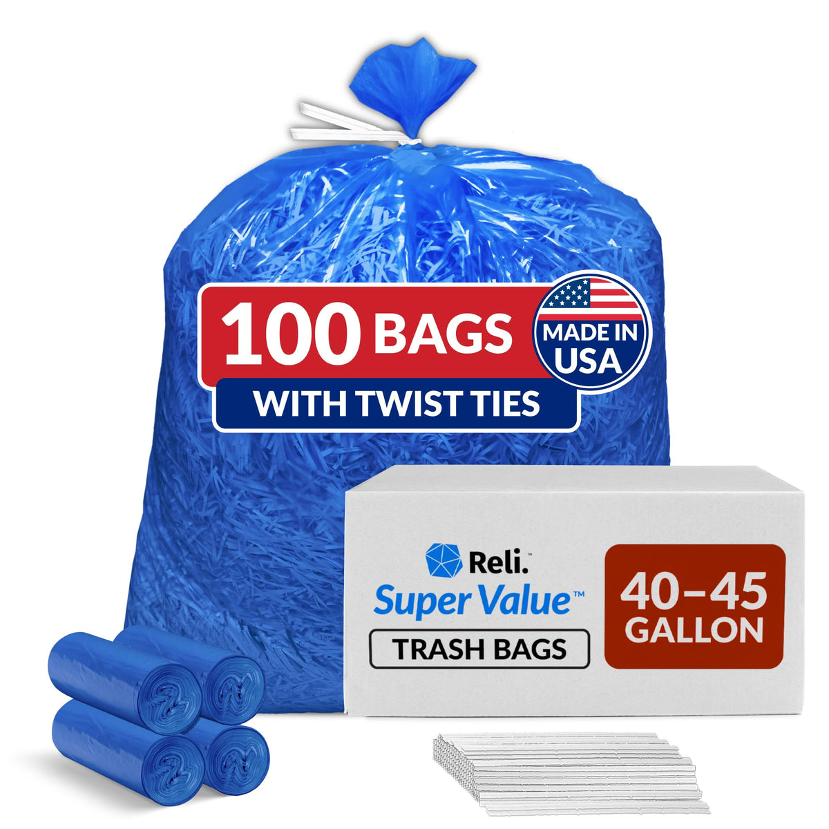 40-45 Gallon Heavy Duty Trash Bags W557