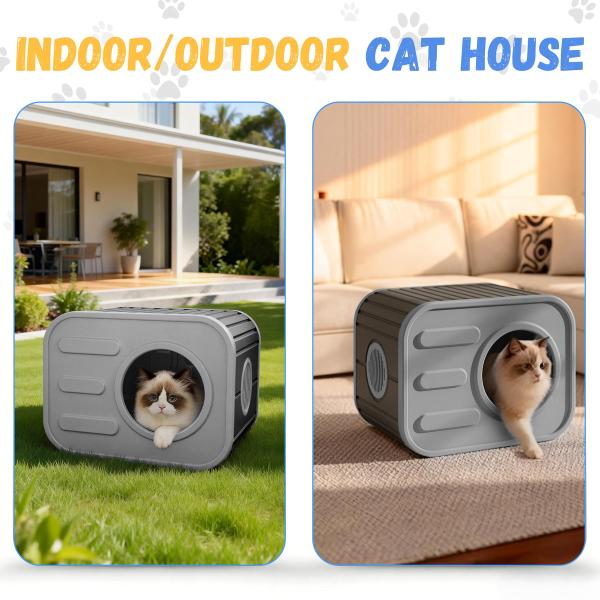 Weatherproof Outdoor Cat House V954