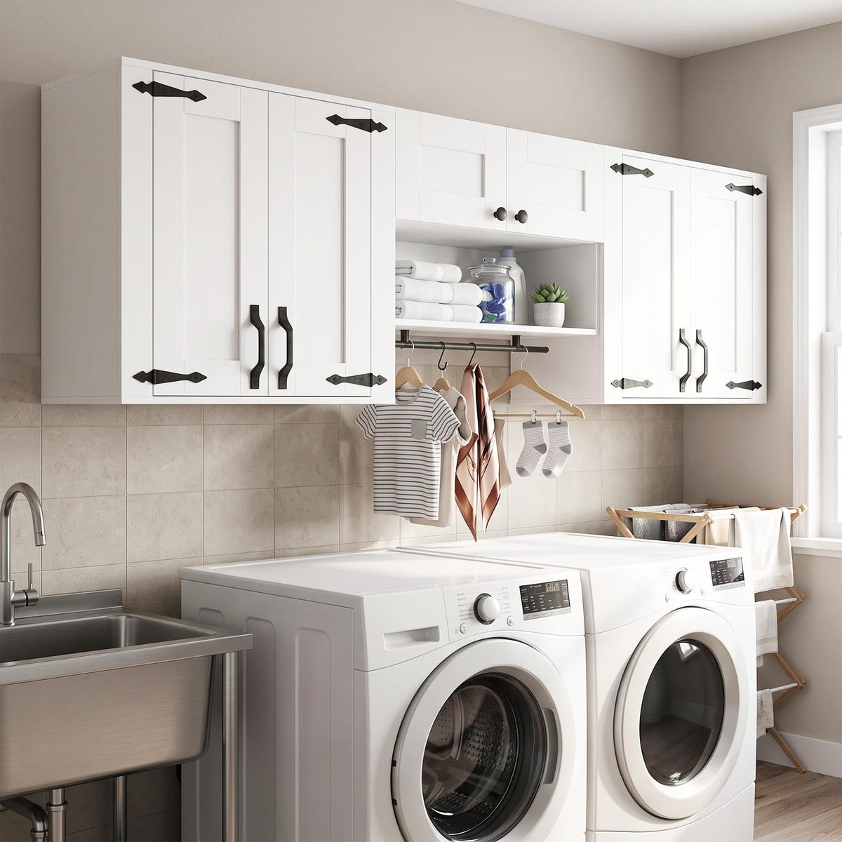 Wall Mounted Laundry Room Cabinet Set B43010