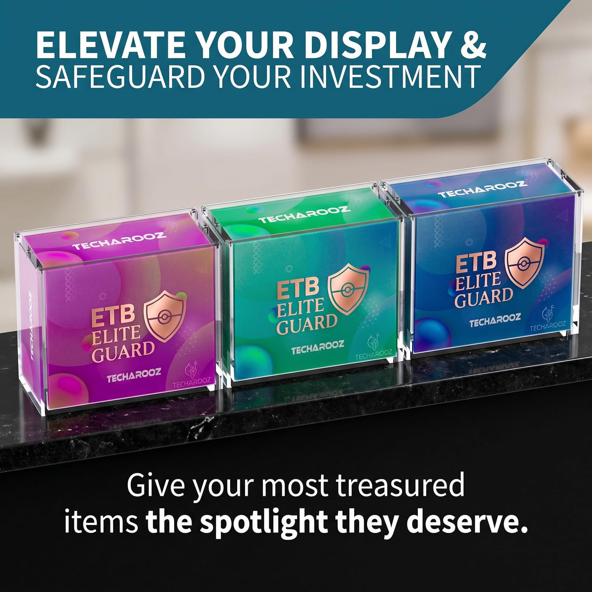 Crystal Clear 8mm 5mm Acrylic Stackable Display Case with Magnetic Lid O25200