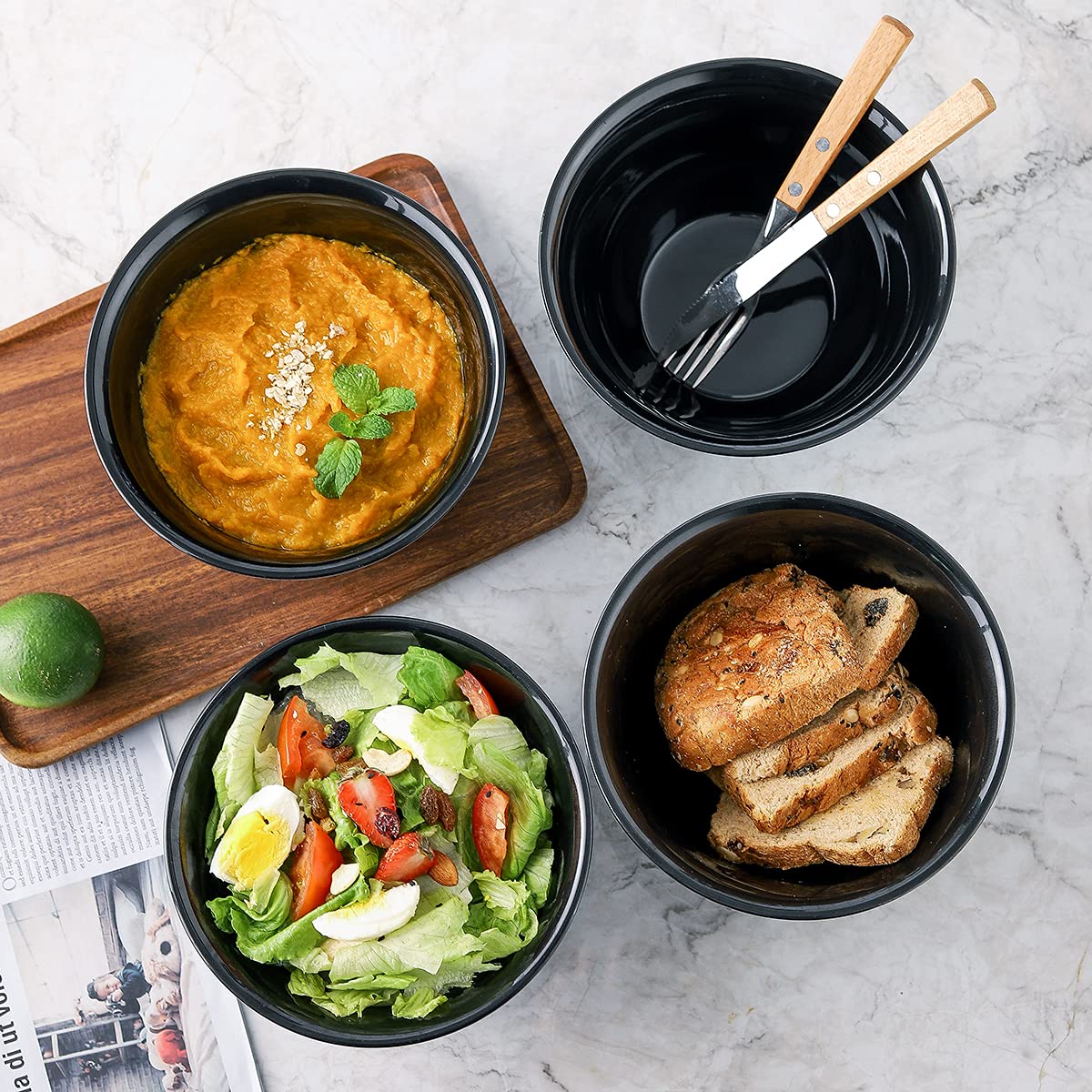 40 Ounce 7 Inch Ceramic Soup Bowls Set of 4 R2131