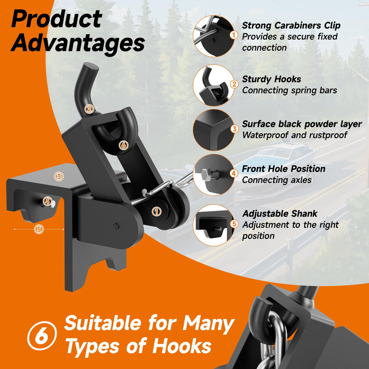Heavy Duty Weight Distribution Hitch Brackets 2 pcs X47652
