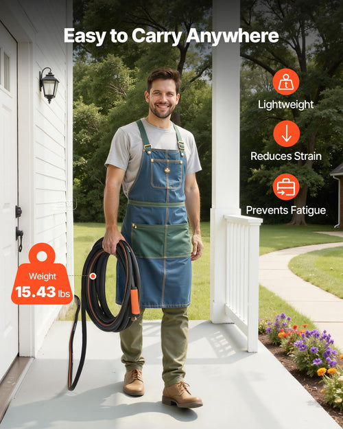 100 ft 5/8" Heavy Duty 4-Layer Rubber Garden Hose Q813341