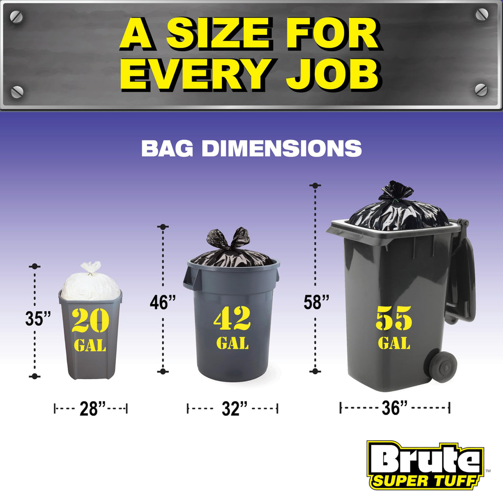 42 Gallon 2.0 Mil Black Contractor Bags D759702