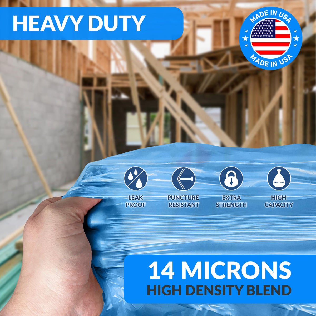 40-45 Gallon Heavy Duty Trash Bags W557