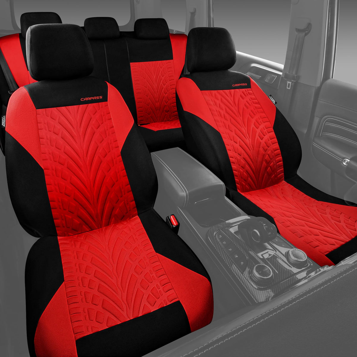 Car Seat Covers Full Sets Black Red L62570
