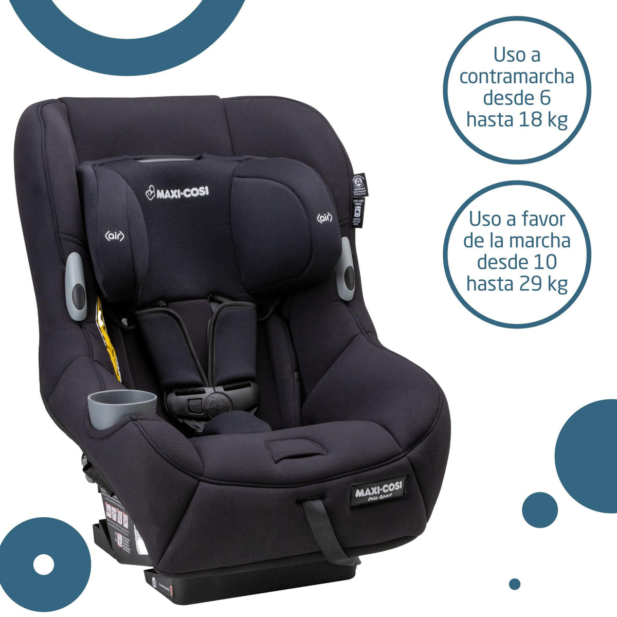 2-in-1 Convertible Car Seat Midnight Black P794