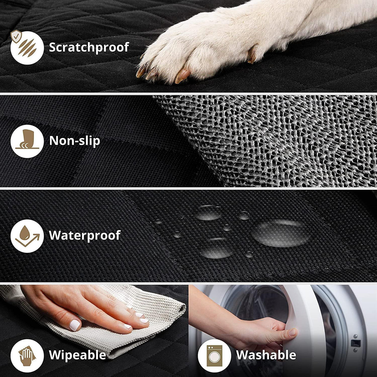 Waterproof 2-in-1 Pet Booster Seat Dog Car Seat Protector W307377