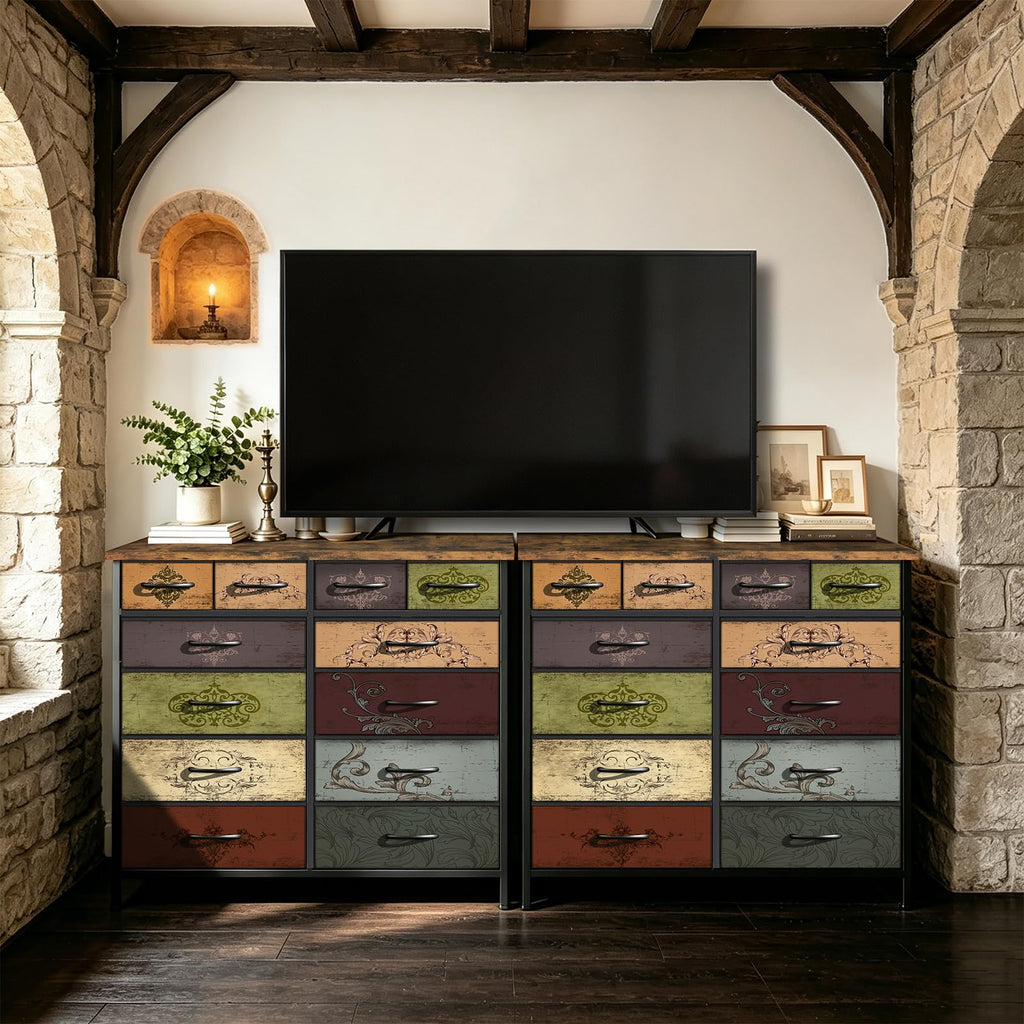 12 Drawer Fabric Dresser N43873