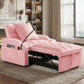 Pink Velvet Sofa Bed I638