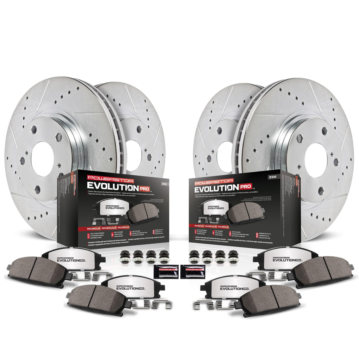 Brake Pad Rotor Kit Front Rear I719
