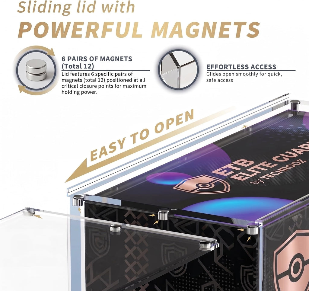 Crystal Clear 8mm 5mm Acrylic Stackable Display Case with Magnetic Lid O25200