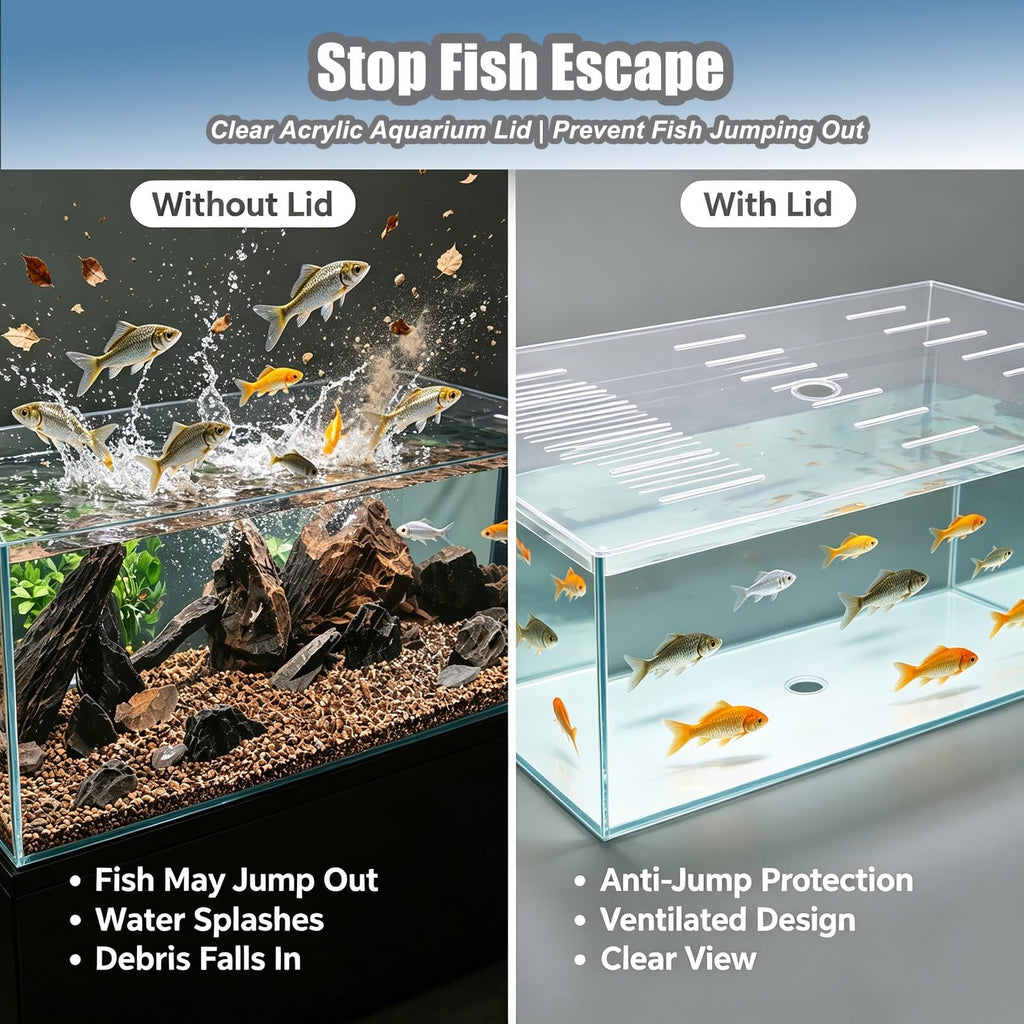 Clear Acrylic Aquarium Lid for 10-55 Gallon Tanks J245829
