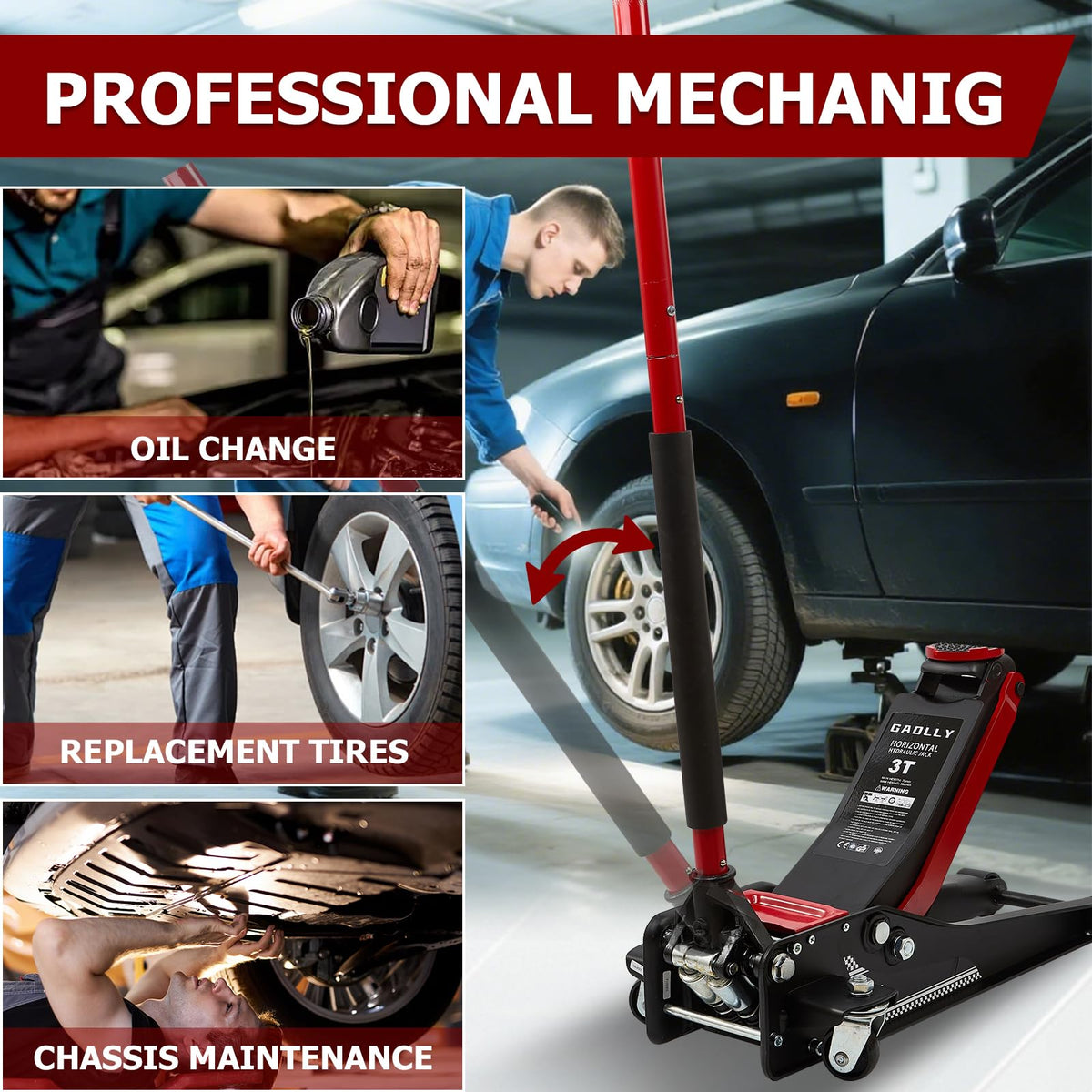 3 Ton Low Profile Steel Floor Jack K247