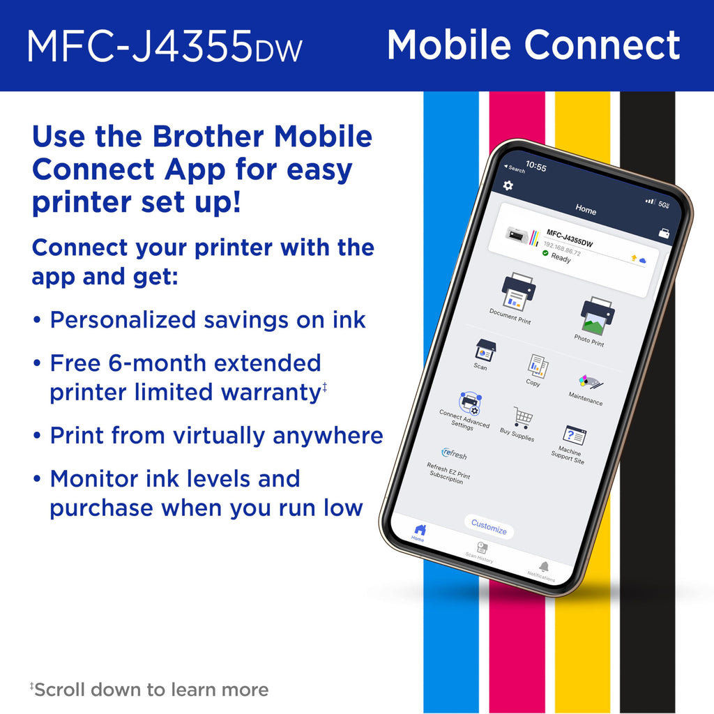 Wireless Color Inkjet All-in-One Printer with Color Display and Manual Feed Slot V552752