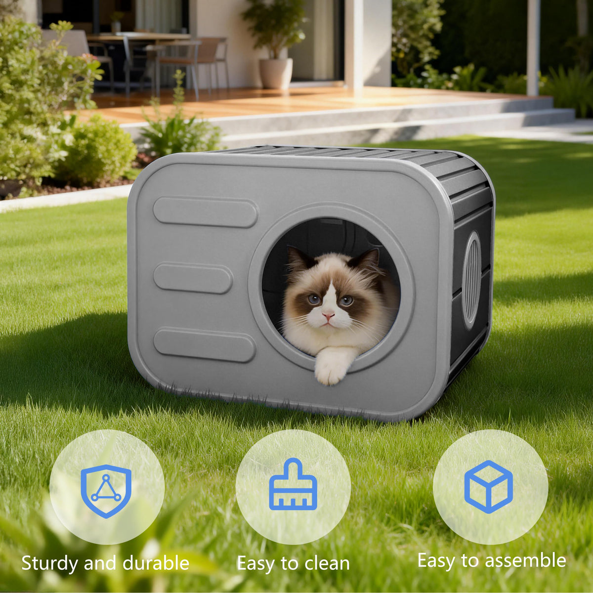 Weatherproof Outdoor Cat House V954