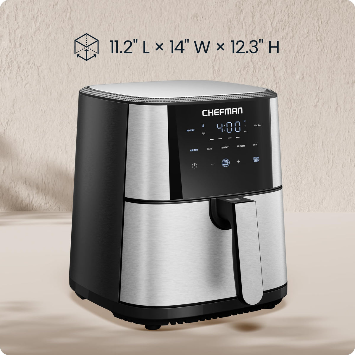 6 Qt 5-in-1 Nonstick Stainless Steel Air Fryer Y665841