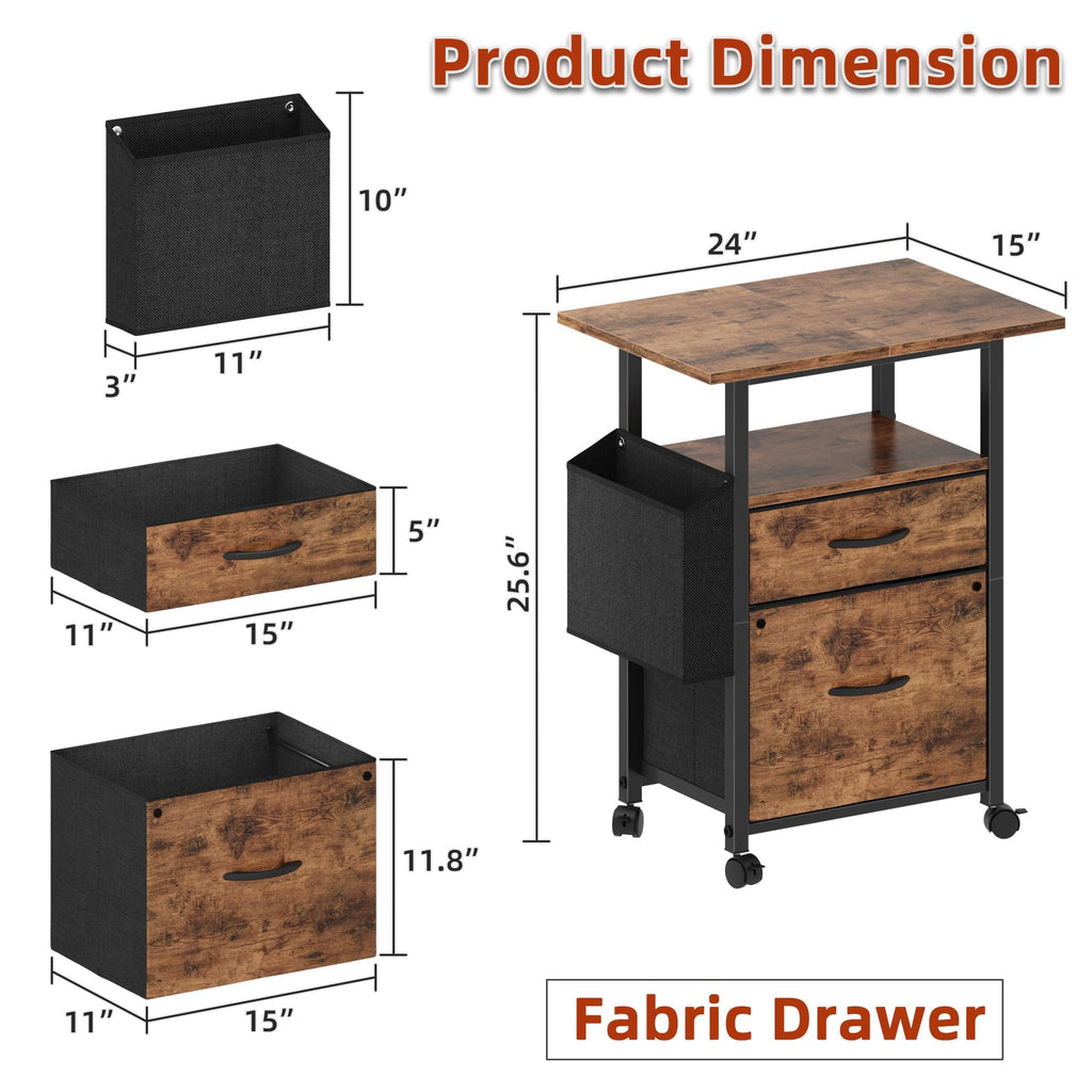 2 Drawer Mobile File Cabinet Y8289
