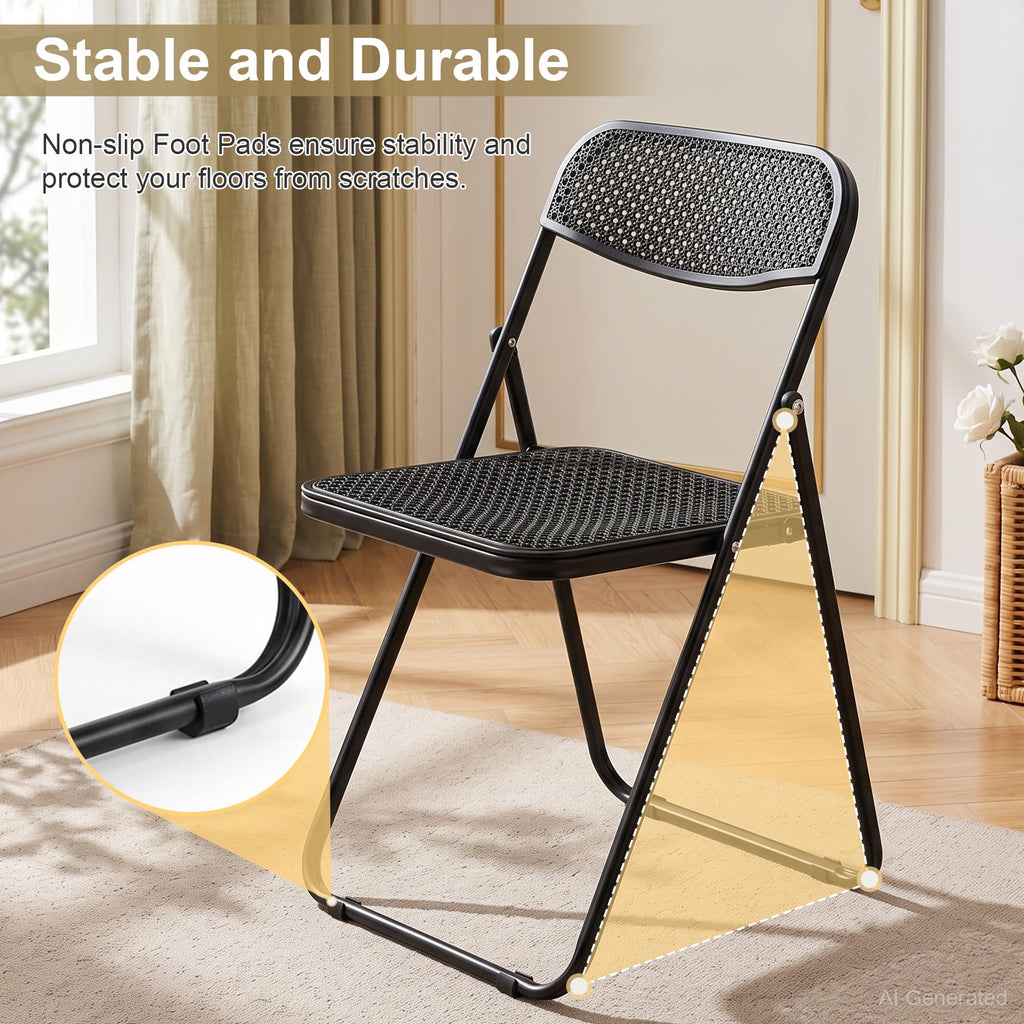 Black Plastic Folding Chairs 10 Pack N1437