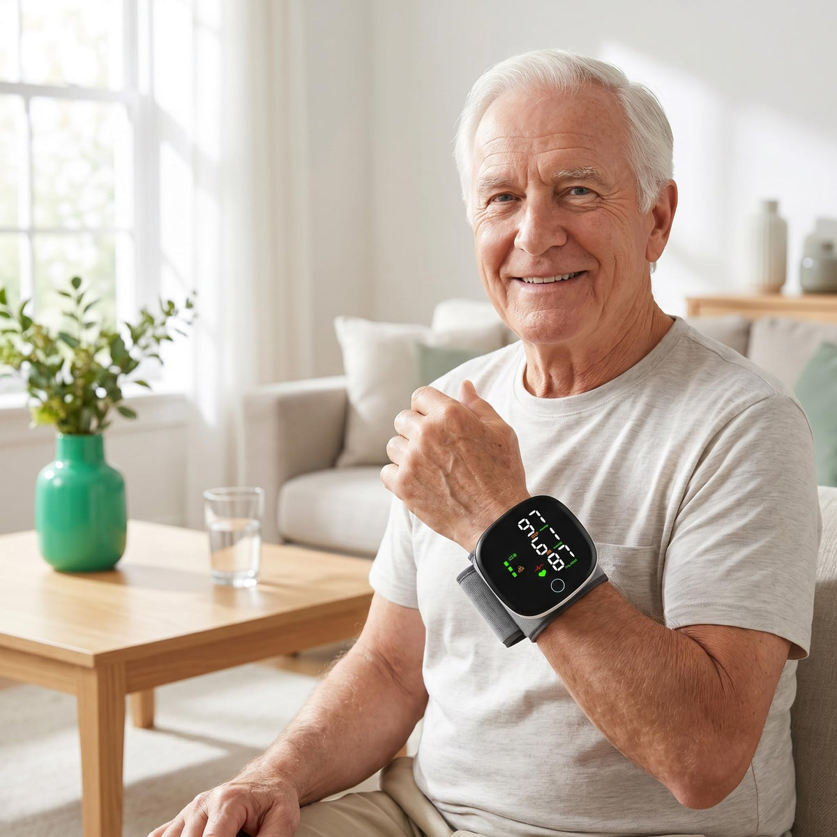 Wrist Blood Pressure Monitor with LCD Display and Voice Guide Y817