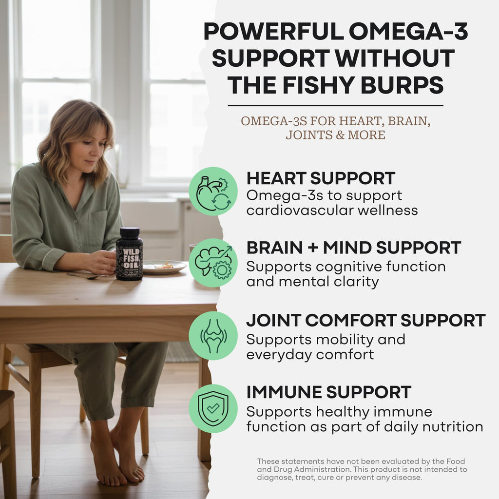 Fish Oil Omega 3 Supplements 120 Capsules R58892