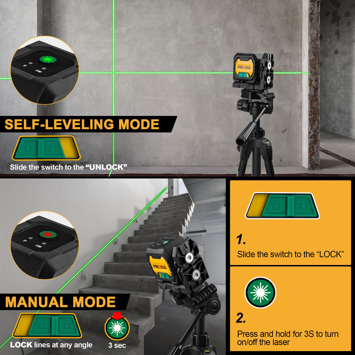 65Ft Green Laser Level with Tripod V35120
