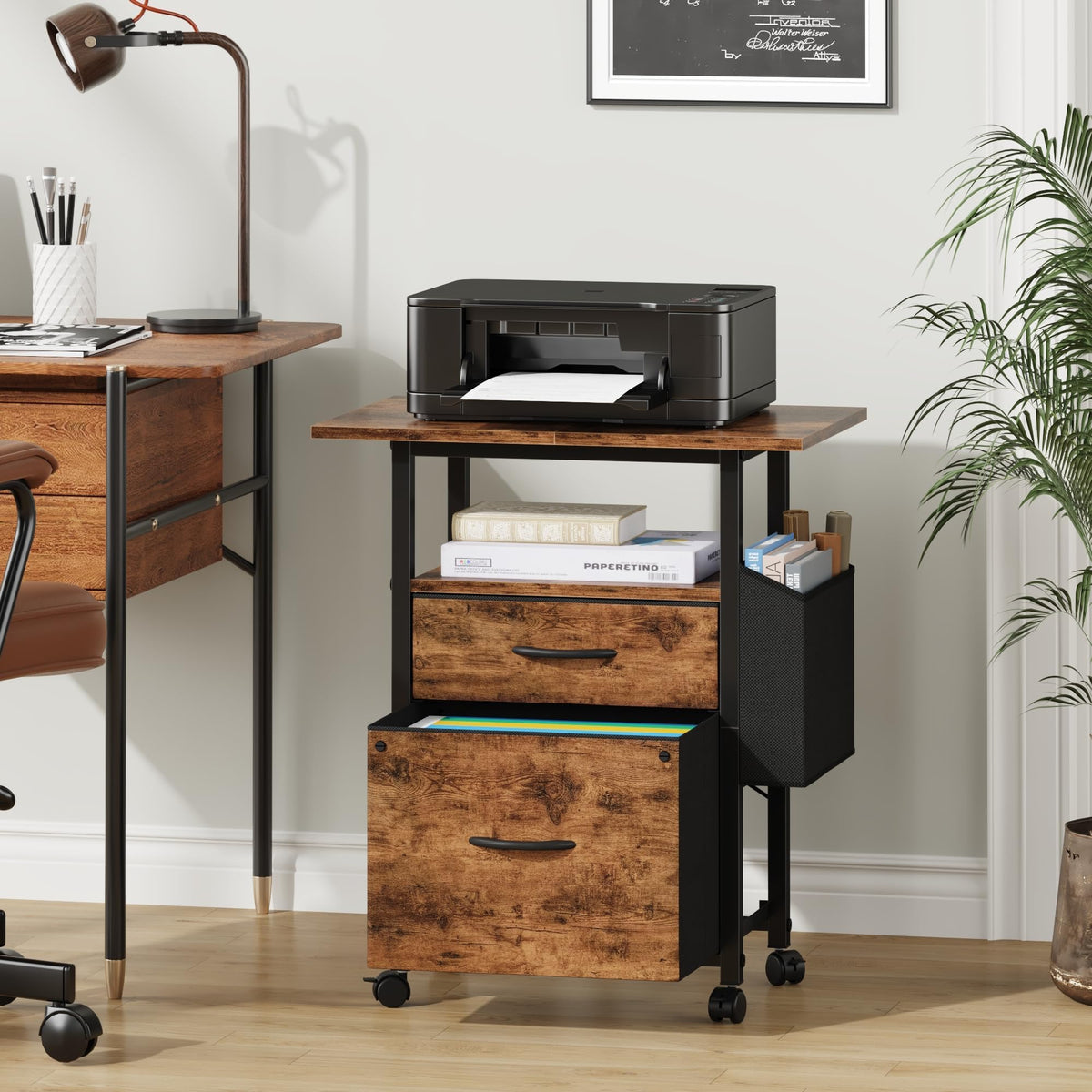 2 Drawer Mobile File Cabinet Y8289