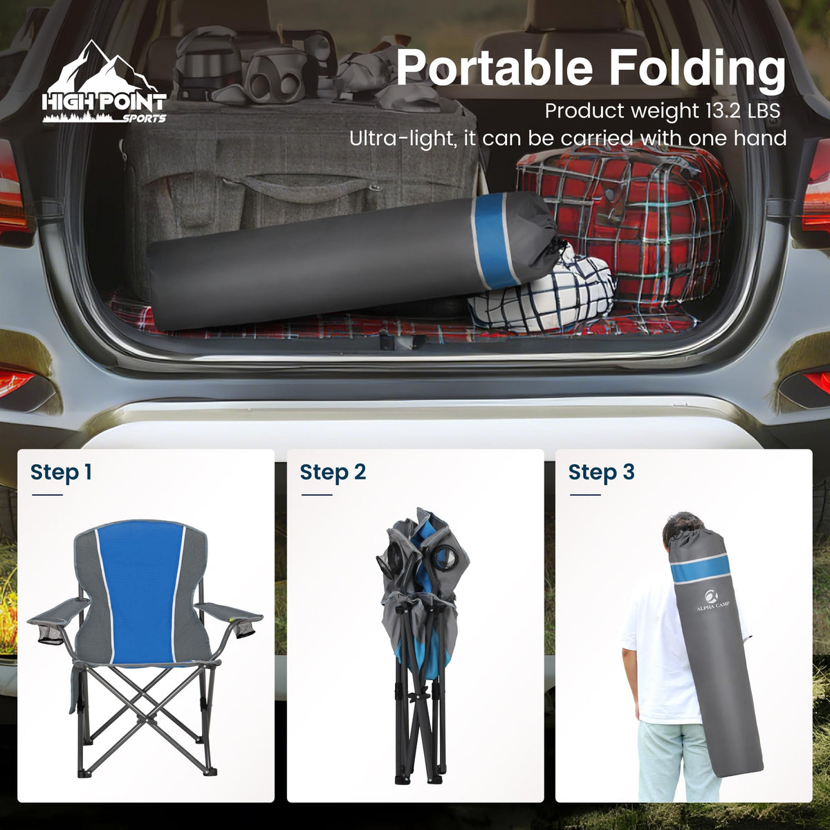2 Pack Portable Camping Chair M8411