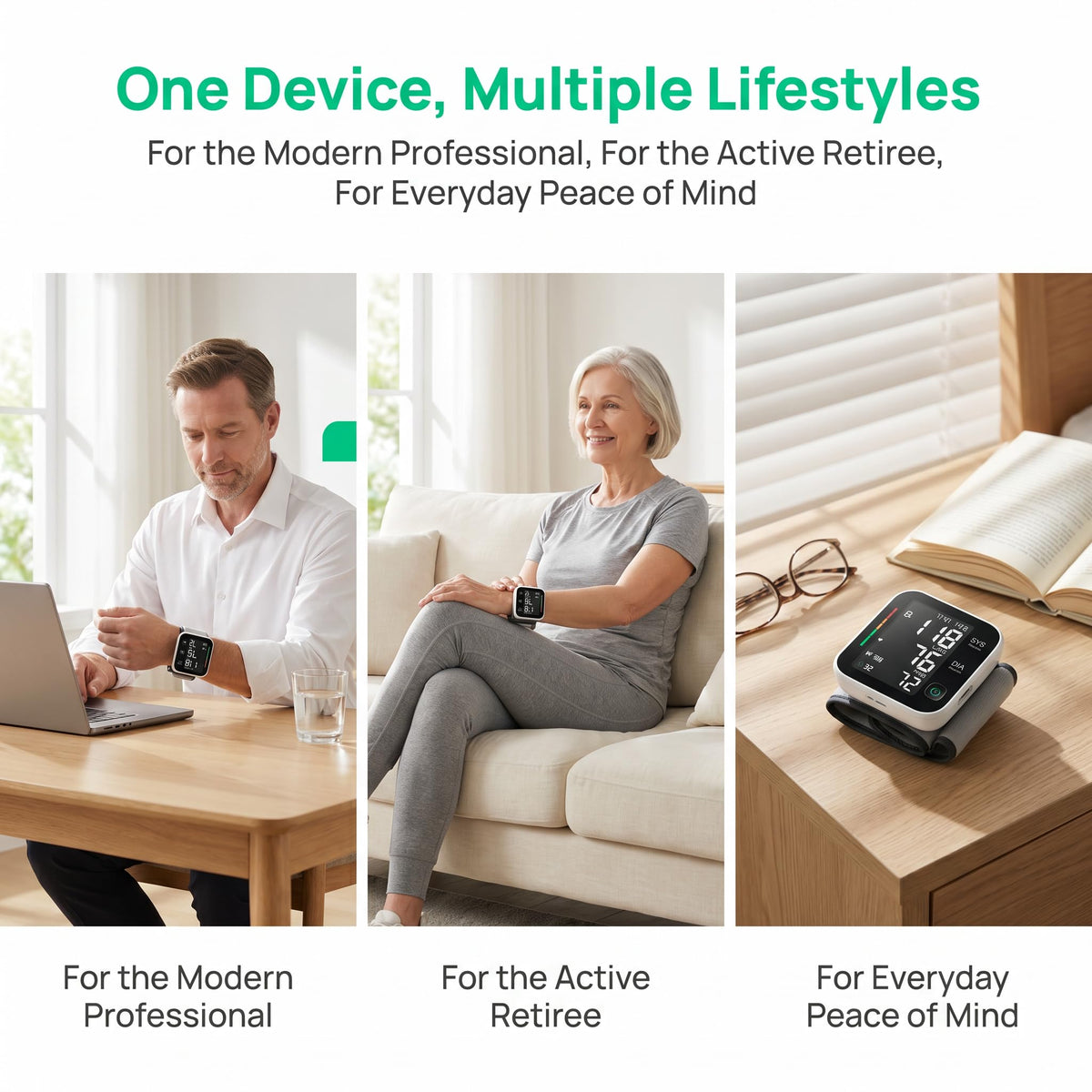 Wrist Blood Pressure Monitor with LCD Display and Voice Guide Y817