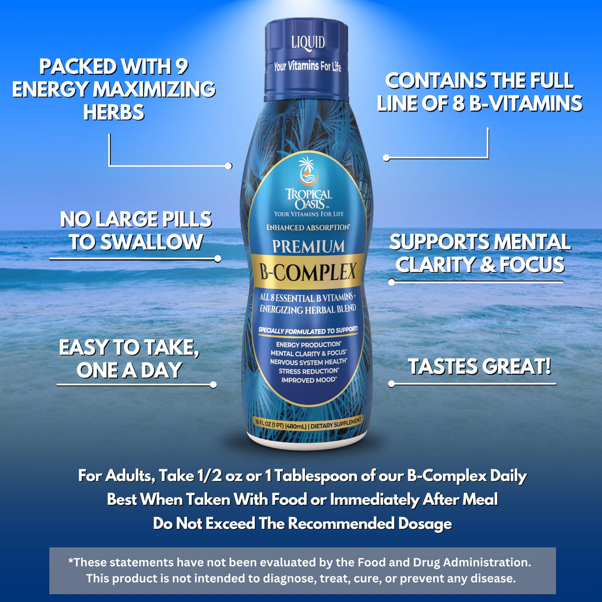 Liquid B-Complex Supplement 16 oz N345822