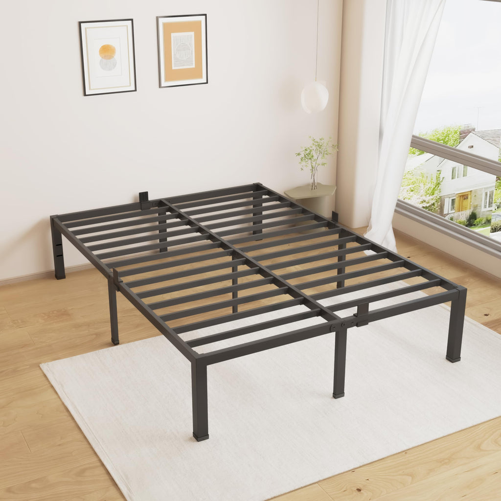 18 Inch King Size Black Metal Bed Frame Z4511