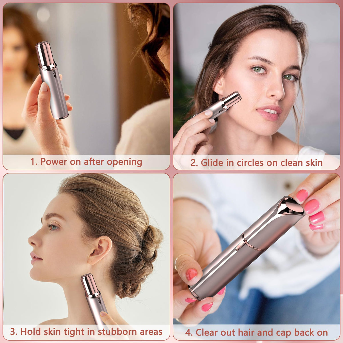 Electric Facial Hair Remover with Light J54321