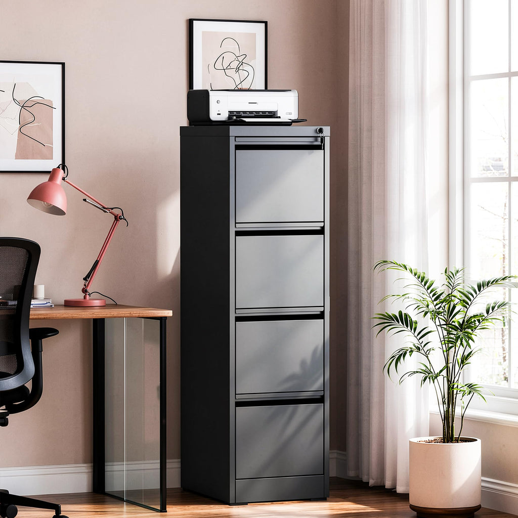 4 Drawer Metal File Cabinet with Lock I5021
