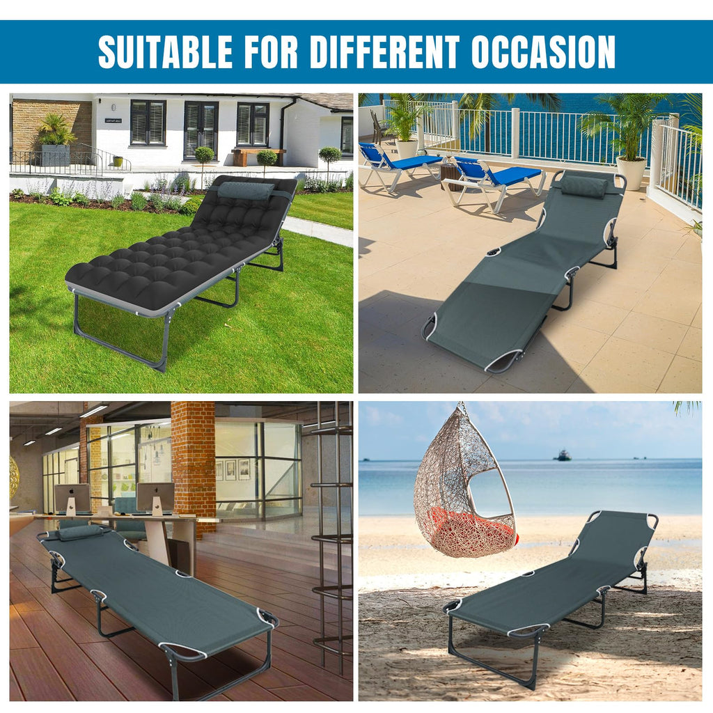 Folding Camping Cot with Mattress W996