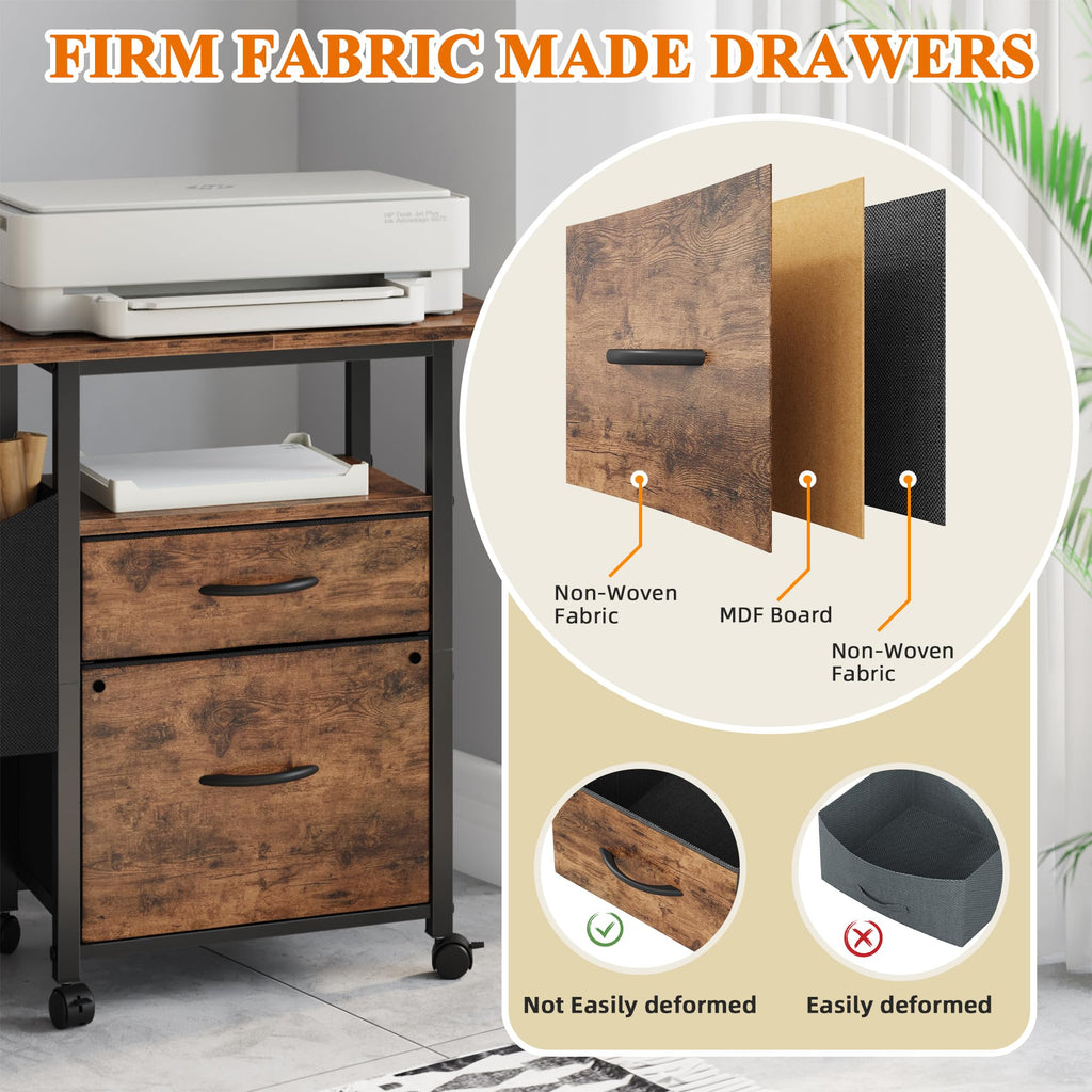 2 Drawer Mobile File Cabinet Y8289