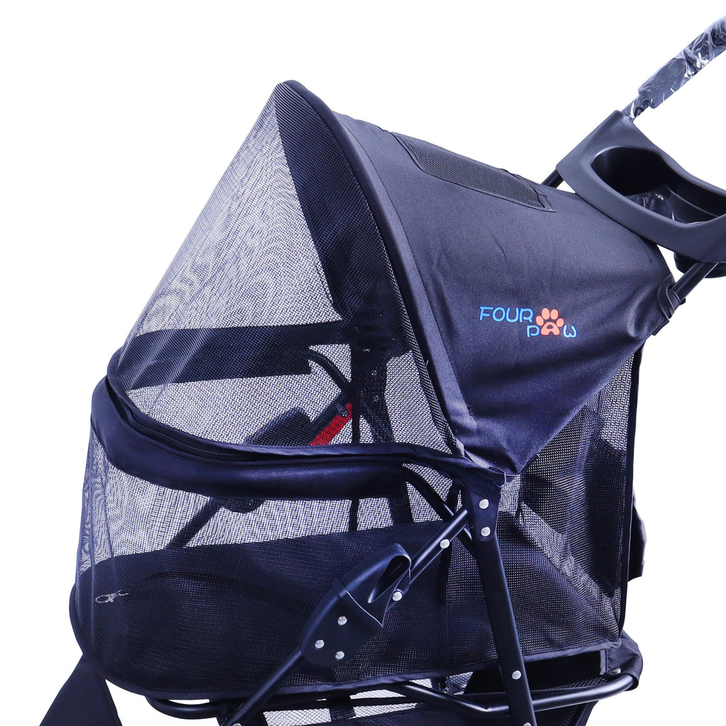 3 Wheels Pet Stroller with Storage Basket J23011